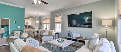 Kure Beach Vacation Rental | 3BR | 3.5BA | Step-Free Entry | 1,946 Sq Ft