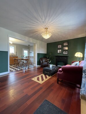 Living room open to kitchen 