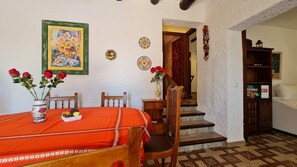 Dining Room and 4 steps to the bedrooms.
