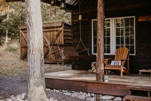 One of our favorite spots - the porch swing.