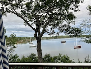 Moored boats for your viewing pleasure from the deck.