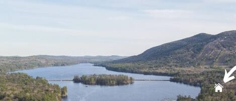 Moose Pond, which is a five minute walk from the house