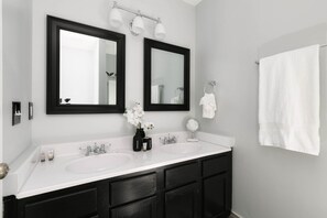 Pamper yourself in style! Our bathrooms offer luxury and convenience!