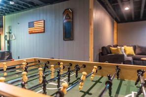 Game room with Foosball table...