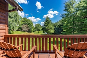 Wraparound outdoor decks surrounded by privacy and nature...