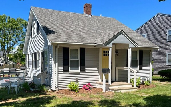 Front door and deck.  
