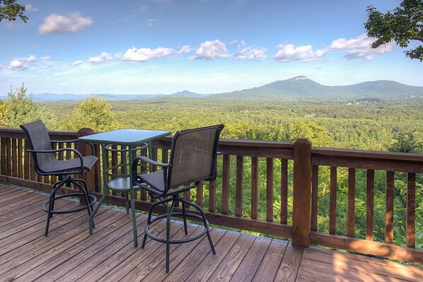 Breathtaking mountain views off the back deck