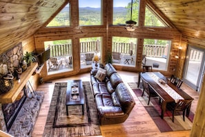 Grand views from the wall of windows at Almost Heaven