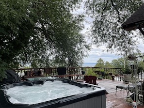 Lake Superior hot tub view!