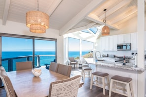 Open concept kitchen & dining with amazing views!