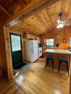Front Door of Cabin (entry from top road) that Enters to the Kitchen