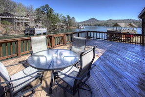 Lake Burton views from upper boathouse deck