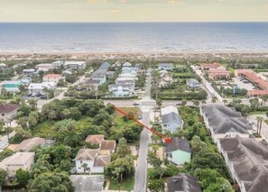 Arial view of the house. 