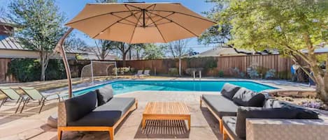 Backyard with pool