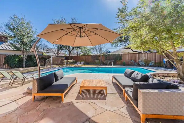 Backyard with pool