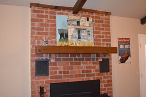 fireplace in living room