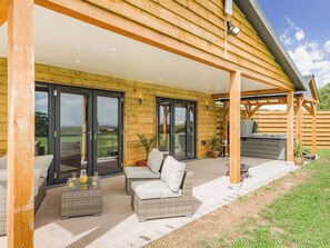 Terrace | Oak Tree Lodge - Upper Holme Lodges, Lyonshall, near Kington