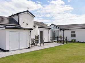 Exterior rear patio and garden  | Miners Meadow, Wheatley Hill, Durham