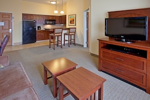 Relax and unwind in the cozy living room.