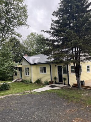 Exterior of the renovated farmhouse