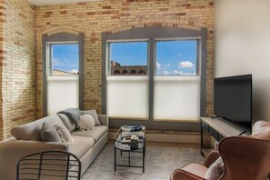 Sleeper Sofa and TV