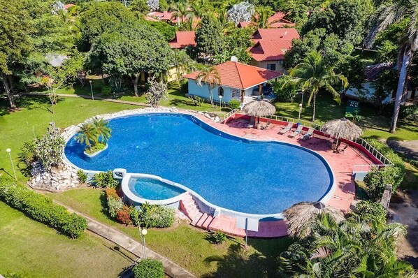 Sparkling pool at the complex