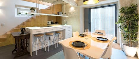 Dining area + kitchenette #stylish