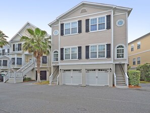 Our Charlestonian-style townhome (left side) in Water's Edge.