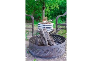 Firepit in the backyard. 