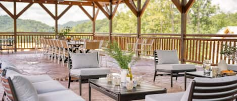 Easily host a large group or event in the outdoor pavilion.