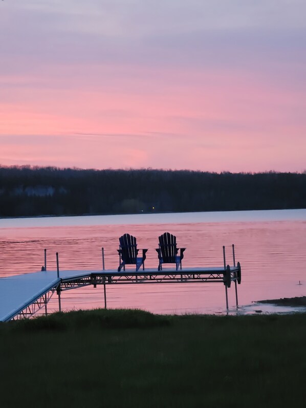 Outstanding sunsets on our dock.  