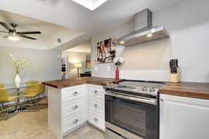 Huge kitchen to cook your meals when you don't feel like eating out.