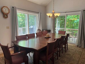 Large Dining Area With Sliders to Private Deck