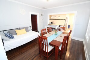 Dining area with daybed for an extra sleeping area