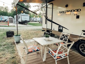 Outdoor patio seating