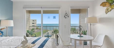 From the unit, you'll enjoy an excellent view of the beach