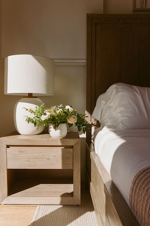 Rise and shine! Wake up to our cozy king beds and the warmth of the morning sun.