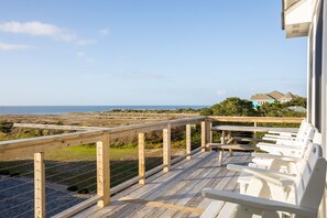 Beautiful views of the Pamlico Sound from the front deck