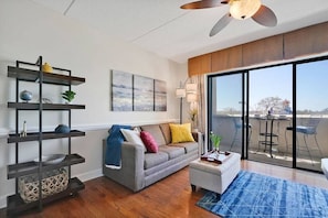 Living room with sleeper sofa