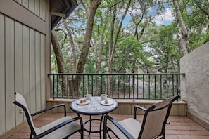 Great place to wake up with our complimentary coffee, or wind down in the evening.