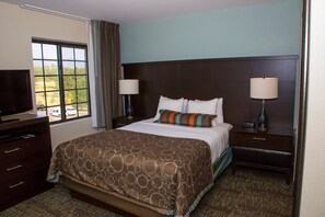 Drift to sleep in a comfortable bed after a wonderful day outside.