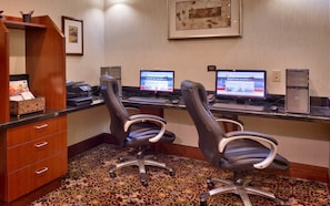 Get work done in the business center.