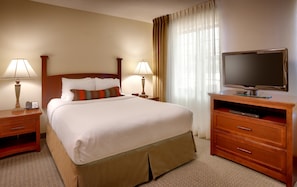 Drift to sleep in a comfortable bed after a wonderful day outside.