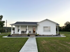Front porch with seating.