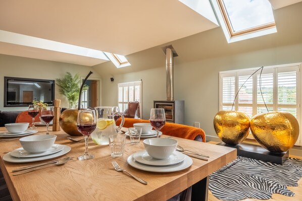 Pinchen House, South Creake: Stylish open plan living area