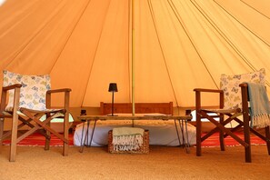 Inside Irish Bell Tent, Reepham, Norfolk