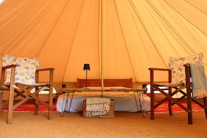 Inside Irish Bell Tent, Reepham, Norfolk