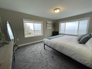 Large second floor bedroom with King size bed