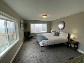 Large second floor bedroom with King size bed