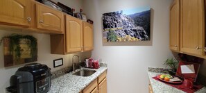 Spacious kitchenette but just right for 2